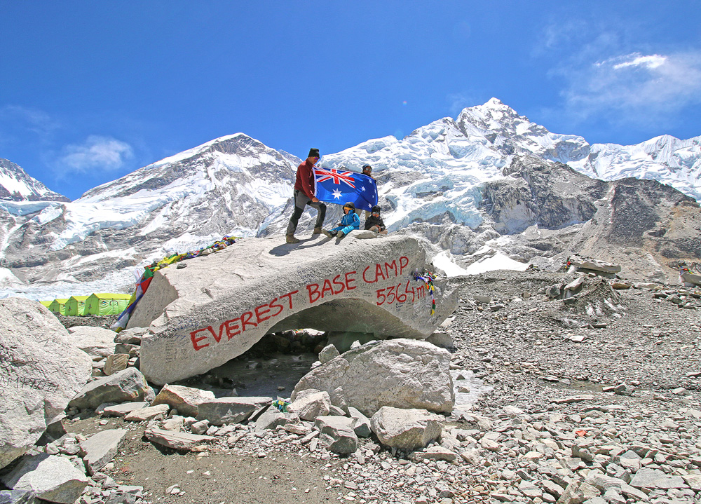 At the end of our Everest Base Camp trek. 